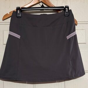 Chic‎ Dark Gray Skirt with Lavender Details
